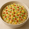 Egg Fried Rice with Sausage & Spring Onion