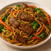 Stir-Fried Noodles with Beef & Veggies